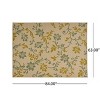 GDFStudio Bursaw Outdoor 5'3" x 7' Botanical Area Rug, Ivory/Green - 3 of 4