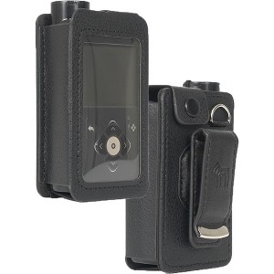 Case for Medtronic MiniMed 780G 770G 670G 630G 640G - Vegan Leather with Rotating Belt Clip and Screen Protection - Black - 1 of 4