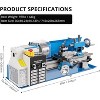 Mini Metal Lathe Variable Speed Metalworking Machine 550W 2250 RPM With Box - 2 of 4