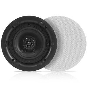 Waterproof Ceiling/Wall Speakers for Outdoor Use with Dual 5.25" Drivers, Easy Installation, IP-rated Design - 1 of 4