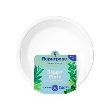 Repurpose Compostable Bagasse Plate, 9 inch - 44 count per pack