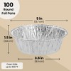 Juvale 100 Pack Mini Disposable Pie Tins for Small Business, Restaurants, Cafes, 5 Inches - 3 of 4