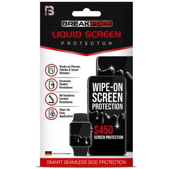 BREAK FREE Liquid Glass Screen Protector with $450 Coverage for All Phones Tablets and Smart Watches