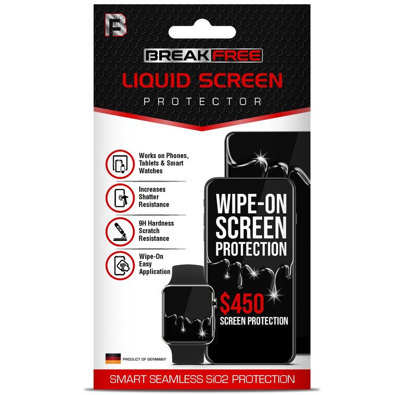 BREAK FREE Liquid Glass Screen Protector with $450 Coverage for All Phones Tablets and Smart Watches, 1 of 6