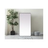 Elegant Lighting Soft Corner Metal Rectangle Full Length Mirror 30x60 Inch in Silver - 2 of 4