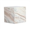 TOV Furniture Keira 15" Square Marble Side Table in Cream Finish - 4 of 4