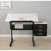 Adjustable drafting drawing table with stool and 3 drawers - 2 of 4