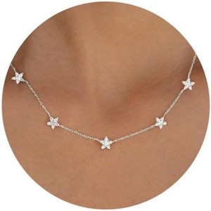 Dainty Charm Necklace for Women, 14K Gold/Silver Plated with Multiple Symbolic Charms - 1 of 4