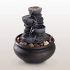 5.9" Tabletop Indoor/Outdoor Waterfall Fountain with LED Light - Stone - Teamson Home - image 3 of 3
