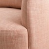 KINWELL Textured Linen Blend Weave Upholstered Swivel Barrel Accent Chair - 4 of 4