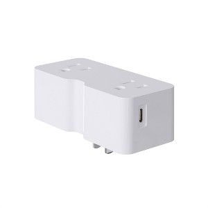 ELEGRP US to Japan Plug Adapter,with USB C and USB A Ports (4.2A in Total), Expander Adapter for Japan Travel, Home, Office, 125V, White, 1 Pack - 1 of 1