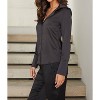 Women's SILKY BUTTON DOWN SHIRT - Milio Milano - 3 of 4