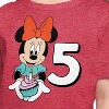 Girls' - Disney - Minnie Birthday 5 Short Sleeve Graphic T-Shirt - 2 of 4