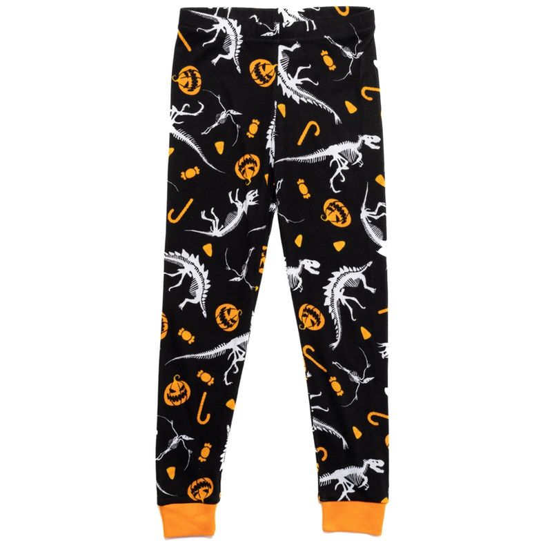  Dinosaur Halloween Pullover Pajama Shirt and Pants Sleep Set , 3 of 7