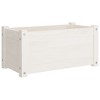 vidaXL Garden Planter White 23.6"x12.2"x12.2" Solid Wood Pine - 2 of 4