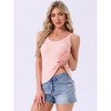 INSPIRE CHIC Womens Loungewear Sleeveless Spaghetti Strap Basic Soft V Neck Cami Solid Casual Camisole Tank Pajama Tops - 2 of 4