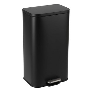 Kitchen Trash Can, Stainless Steel Garbage Bin with Soft-Close Lid & Removable Bucket for Office Home - 1 of 4