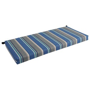 Blazing Needles, 42-inch by 19-inch Patterned Outdoor Spun Polyester Loveseat Cushion - 1 of 3