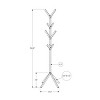 SEVOBAL Freestanding Coat Rack Hall Tree with 8 Hooks and 4 Tier Sturdy Metal Base for Entryway and Bedroom, Silver, 17.5"*17.5"*70.25" - 3 of 4