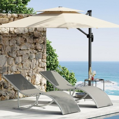 Patio Lounge Chair Set of 2 ¨C All-Weather Sunbeds for Backyard, Garden, Balcony, Heavy Dutys & Relaxing