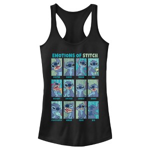 Juniors Womens Lilo & Stitch Emotions of 626 Racerback Tank Top - 1 of 4