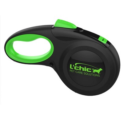 Cozy Grip Retractable Dog Leash Size L (Black/Green)