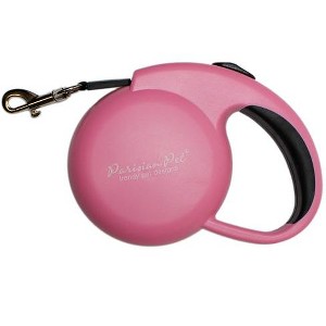 Parisian Pet 'Mini Retractable Leash' for Dogs & Cats – Lightweight, Stylish Pet Leash for Small Dogs, Pink - 1 of 1