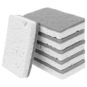 REGALWOVEN Dual-Sided Scratch-Free Strong Water Absorption Versatile Cleaning Sponge 6 Pcs - 1 of 4