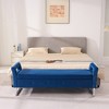 KWPZQEB 67.91" Storage Ottoman, Velvet Footstool w/ Armrests & Metal Legs, Rectangular End of Bed Stool, Storage Soft Bench for Bedroom, Entryway - 2 of 4
