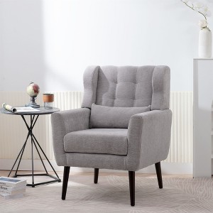 Okak Chenille/Teddy Fabric Arm Accent Chair for Bedroom,Comfy Lounge Chair for Living Room,Apartment - 1 of 4