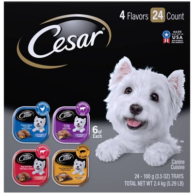 Cesar Loaf & Topper in Sauce Wet Dog Food - 3.5oz/24ct Variety Pack