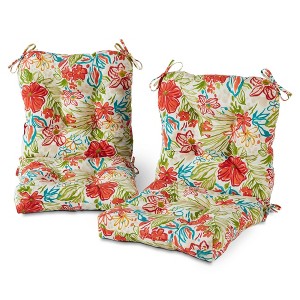 Kensington Garden 2pc 21"x21" Outdoor Seat and Back Cushion Set - 1 of 4