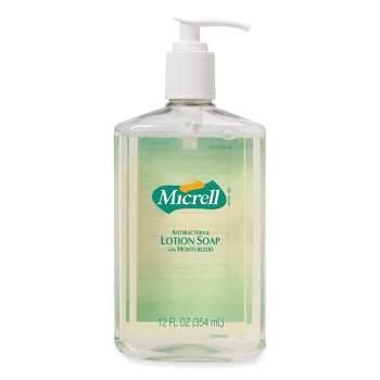 MICRELL Antibacterial Lotion Soap, Light Scent, 12 oz Pump Bottle