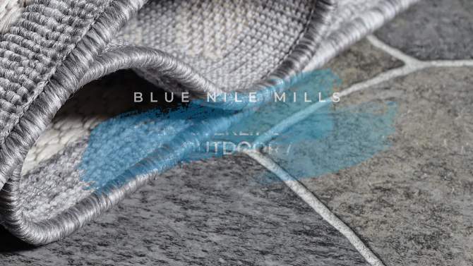 Modern Geometric Diamonds Indoor Outdoor Area Rug by Blue Nile Mills, 2 of 10, play video