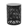 NicBex Round Patio End Tables of 2, Side Table, Coffee Table for Indoor Multifunctional Use, Outdoor Decorative Garden Stool Plant Stand, Black - 4 of 4