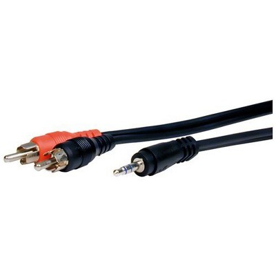 Comprehensive Standard Series 3.5mm Stereo Mini Plug to 2 RCA Plugs Audio Cable 6ft - 6 ft Mini-phone/XLR Audio Cable for Audio Device