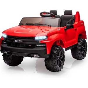 24V 2-Seater Truck Licensed Chevrolet Silverado Ride On Car Kids Toy, Electric Vehicle Car for Toddlers with Parent Remote Control - 1 of 4