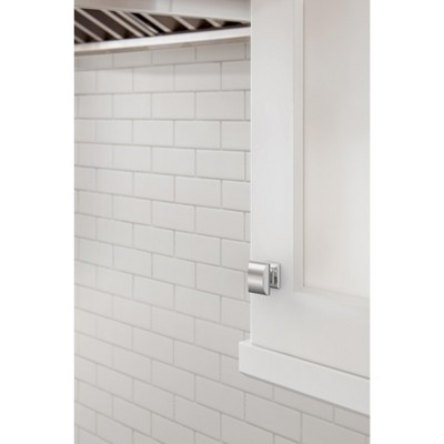 Polished Chrome Rectangular Cabinet Knob with Mounting Hardware