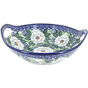Blue Rose Polish Pottery 416 Kalich Deep Bowl with Handles - 1 of 1