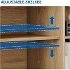 Rattan TV Stand with Adjustable Shelves, Entertainment Center for 65in TV, 2-Tier Storage Media Cabinet, Mid-Century Furniture for Living Room - 4 of 4