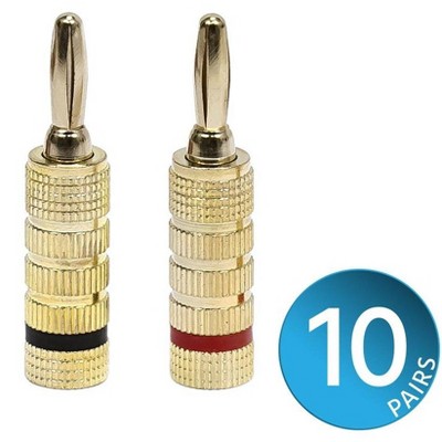 Photo 1 of Monoprice 10 PAIRS Of High-Quality Speaker Banana Plugs, Closed Screw Type