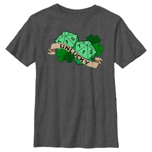Boy's Dungeons & Dragons St. Patrick's Day Unlucky Dice T-Shirt - 1 of 4