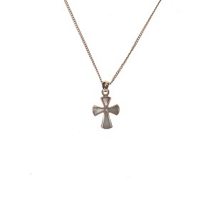 Dicksons Small Mother of Pearl Flare Cross Rose Gold-Plated 18-Inch Pendant Necklace - 1 of 3