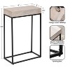 Kate and Laurel Karlsen Rectangle Wood Side Table, 16x8x24, White and Black - 2 of 4