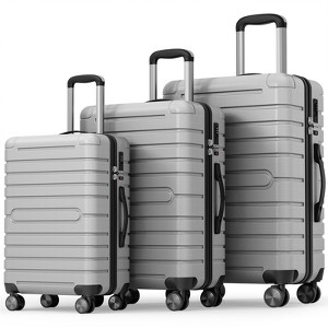 SKONYON 3-Piece Hardshell Luggage Set (20", 24", 28") –  PC+ABS, TSA-Approved Lock, Spinner Wheels & YKK Zippers - 1 of 4
