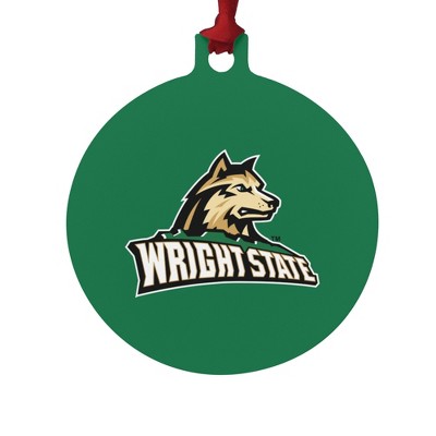 Wright State Primary Logo Aluminum Holiday Christmas Tree Ornament