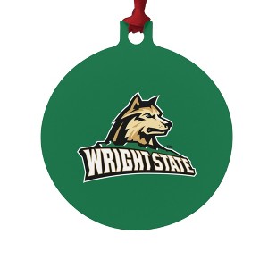 Wright State Primary Logo Aluminum Holiday Christmas Tree Ornament - 1 of 4