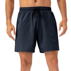 Anna-Kaci Active Men's Lightweight Quick-Dry Shorts with Elastic Drawstring Waist and Side Pockets - 1 of 4