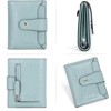 BEAFUP Women’s  Wallet,Women’s Minimalist Solid Color Wallet，RFID Blocking Small Bifold Zipper Pocket Wallet Card Case Purse with ID Window - 4 of 4