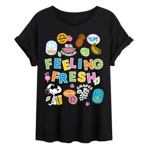 Women's - Peanuts - Feeling Fresh Oversized Oversized Graphic T-Shirt - 1 of 4